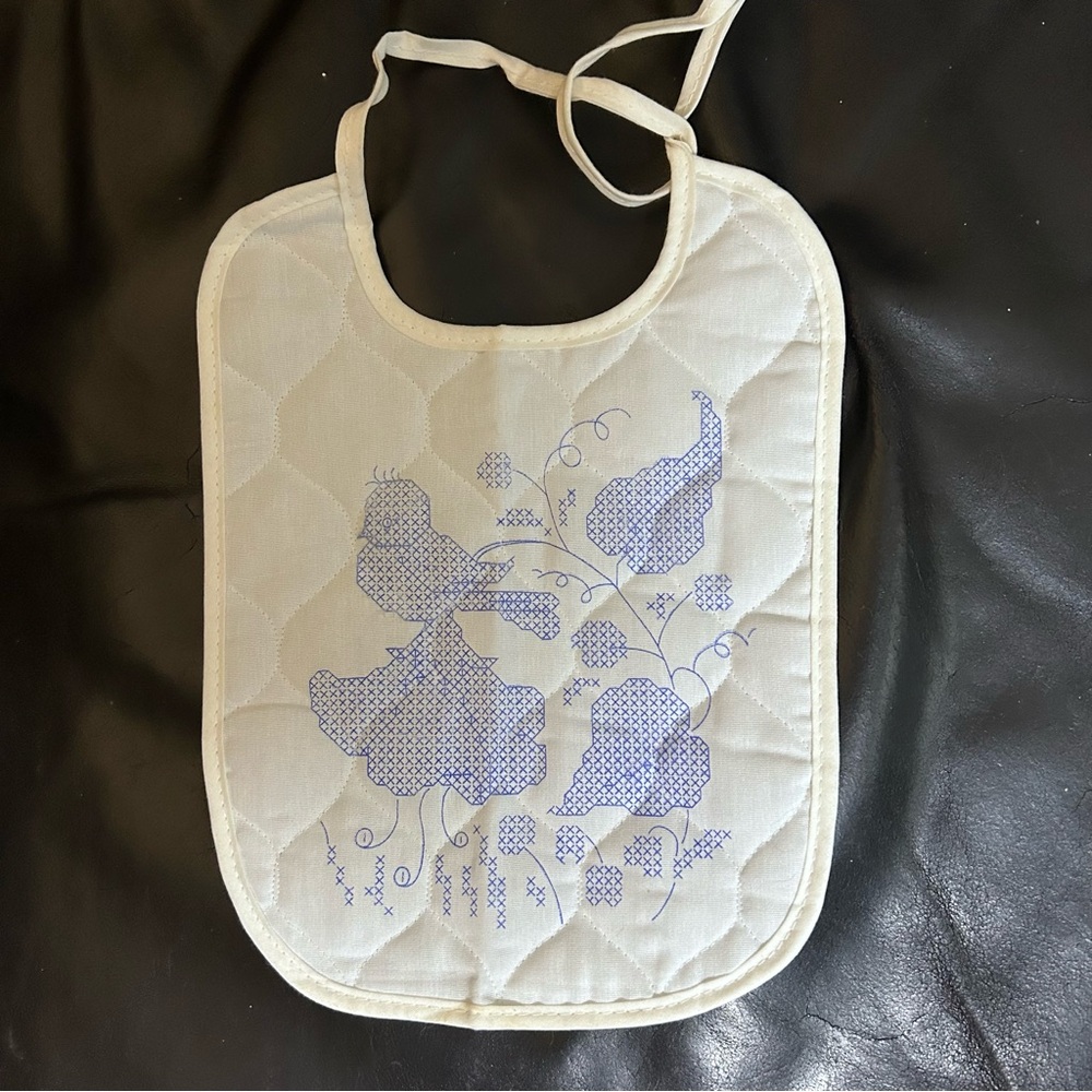 Bucilla Cross Stitch Stamped Quilted Bib and family tree quilt PATTERN only